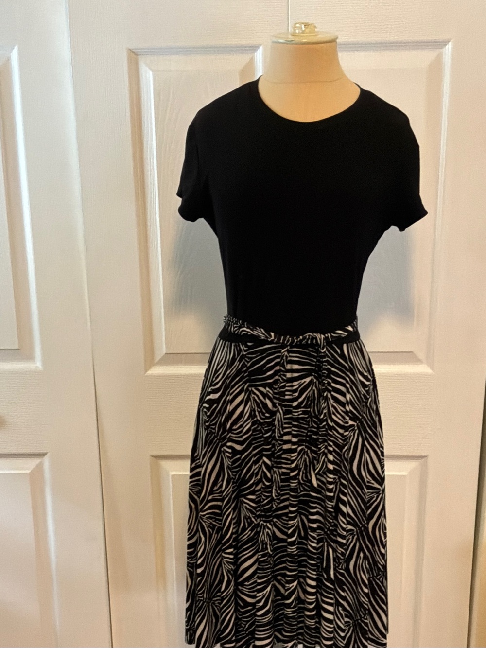KamaliKulture Short Sleeve Zebra Print Dress